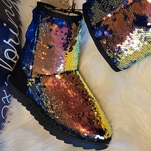 💜💙🩷Mudd Sequin Rainbow Boots💜💙🩷 - Picture 9 of 9